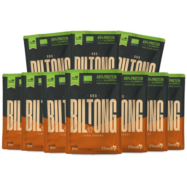 Cherky Foods Biltong Cuts Eco, BBQ, 10-pack