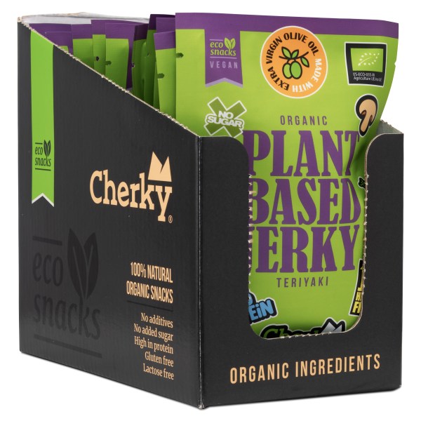 Cherky Foods Plantbased Jerky Eco, Teriyaki, 10-pack