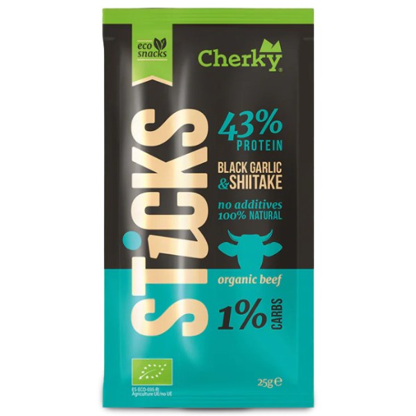 Cherky Foods Sticks Eco, Black Garlic & Shiitake, 25 g
