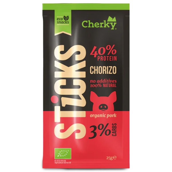 Cherky Foods Sticks Eco, Chorizo, 25 g