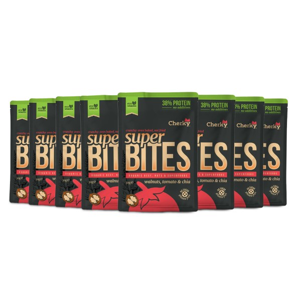 Cherky Foods Super Bites Eco, Beef,Walnut,Tomato & Chia, 8-pack