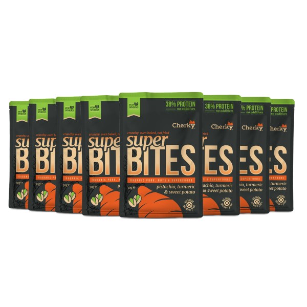 Cherky Foods Super Bites Eco, Pork,Pistachio,Tumeric & Sweet Potato, 8-pack