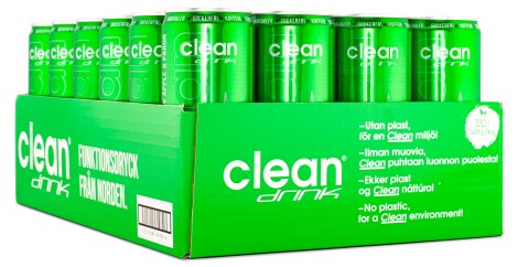 Miniatyrbild Clean Drink, �pple/P�ron, Koffein, 24-pack