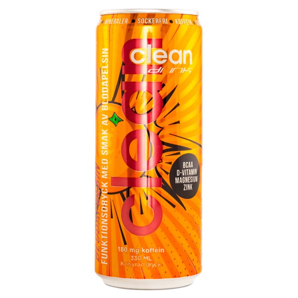 Clean Drink Blodapelsin, Koffein 1 st