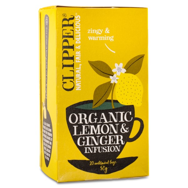 Clipper Tea Lemon & Ginger Infusion EKO 20 påsar