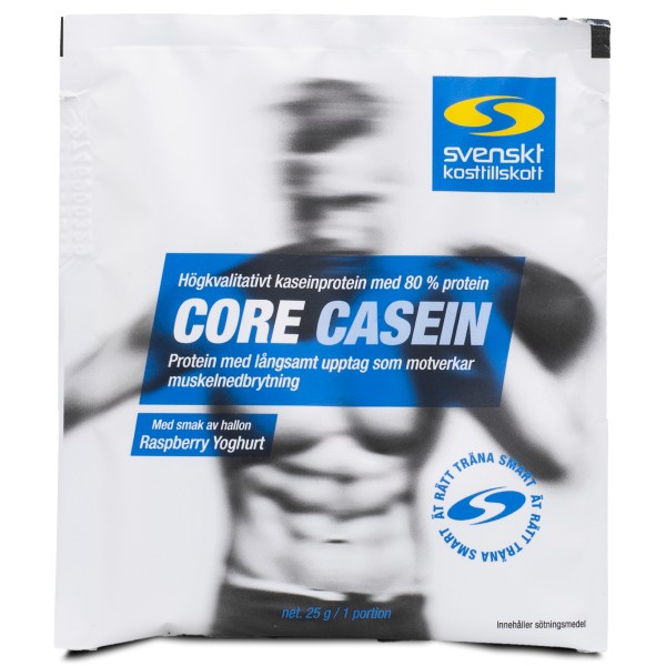 Core Casein Portionspåse, Raspberry Yoghurt, 25 g | Träningstillskott - Proteinpulver - Kasein | Gymkraft