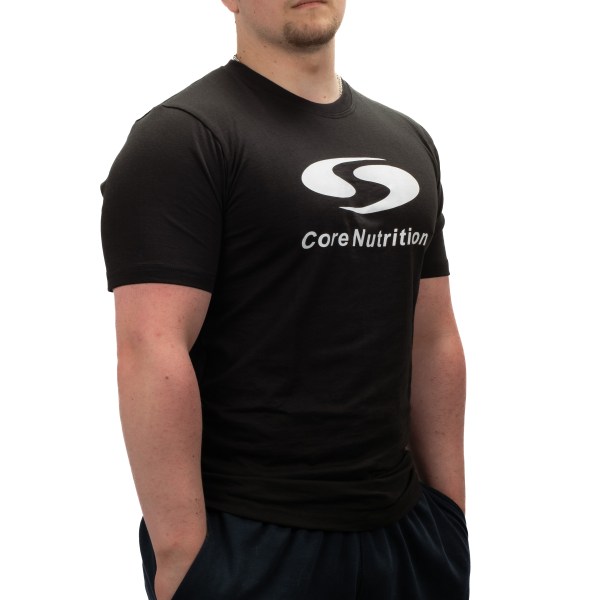 Core Nutrition Mens Logo Tee, XXXL, Black