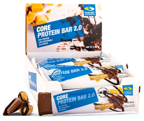 Miniatyrbild Core Protein Bar 2.0, Choklad/Jordnt, 12-pack