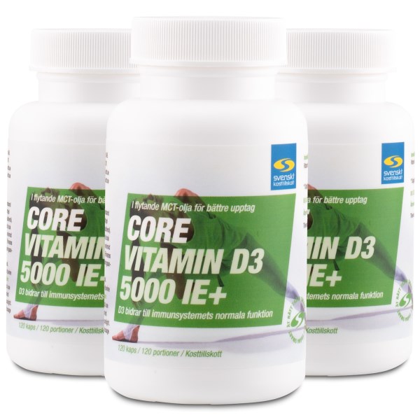 Core Vitamin D3 5000 IE+, 360 kaps