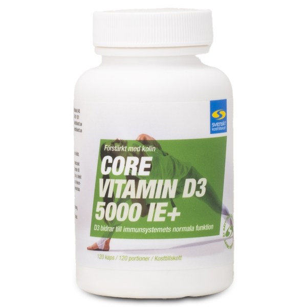 Core Vitamin D3 5000 IE+ Hardshell, 120 kaps | Vitamin & Mineraltillskott - Vitaminer - D-vitamin | Gymkraft