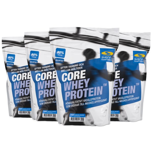 Core Whey Protein, Jordgubb Milkshake Lättsötad, 4 kg