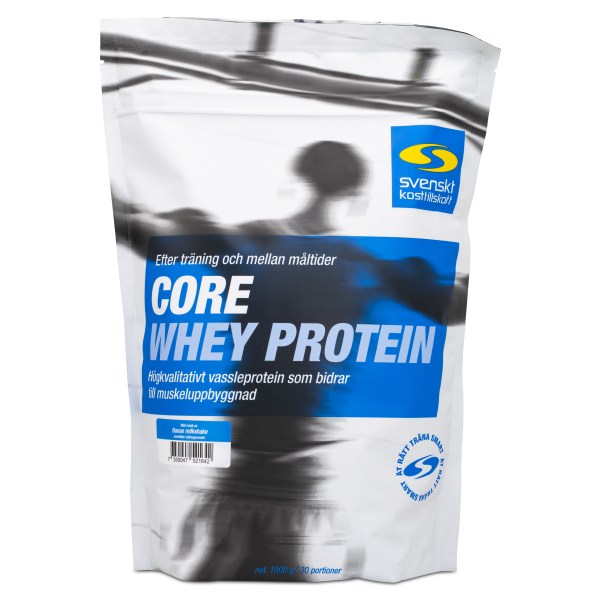 Core Whey Protein, Banan Milkshake, 1 kg | Träningstillskott - Proteinpulver - Vassleprotein | Gymkraft