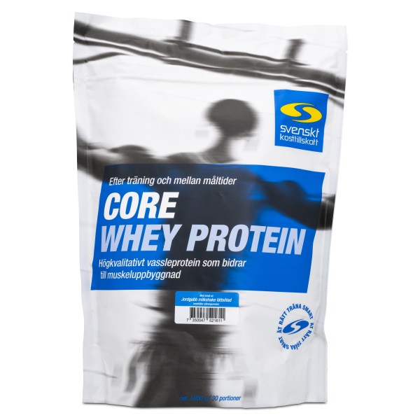 Core Whey Protein, Jordgubb Milkshake Lättsötad, 1 kg | Träningstillskott - Proteinpulver - Vassleprotein | Gymkraft