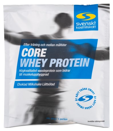 Miniatyrbild Core Whey Protein Portionsp�se, Choklad Milkshake L�tts�tad, 33 g