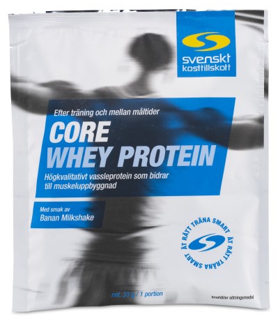 Miniatyrbild Core Whey Protein Portionspse, Banan Milkshake, 33 g
