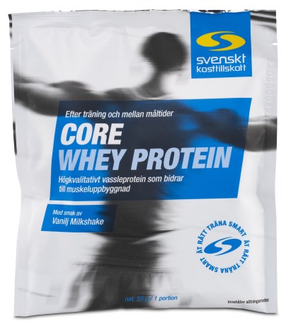 Miniatyrbild Core Whey Protein Portionsp�se, Vanilj Milkshake, 33 g