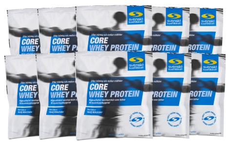 Miniatyrbild Core Whey Protein Portionsp�se, Vanilj Milkshake, 10-pack