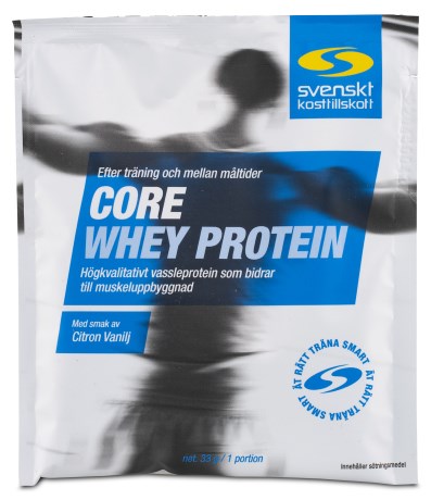 Miniatyrbild Core Whey Protein Portionspse, Citron/Vanilj, 33 g
