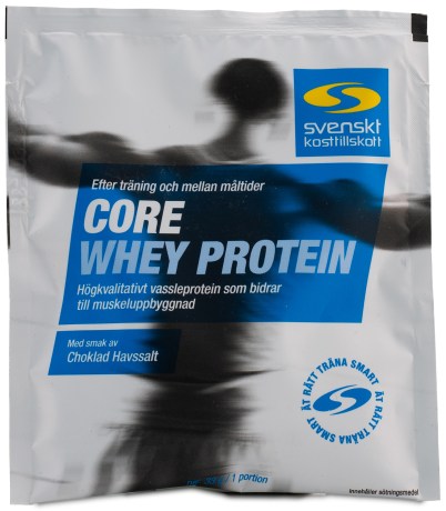 Miniatyrbild Core Whey Protein Portionsp�se, Choklad/Havssalt, 33 g