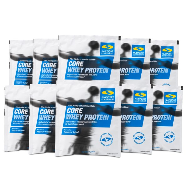 Core Whey Protein Portionspåse, Raspberry Yoghurt, 10-pack