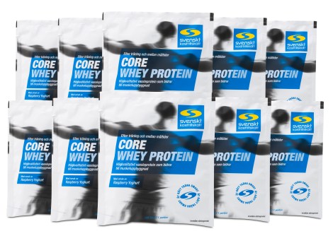 Miniatyrbild Core Whey Protein Portionsp�se, Raspberry Yoghurt, 10-pack