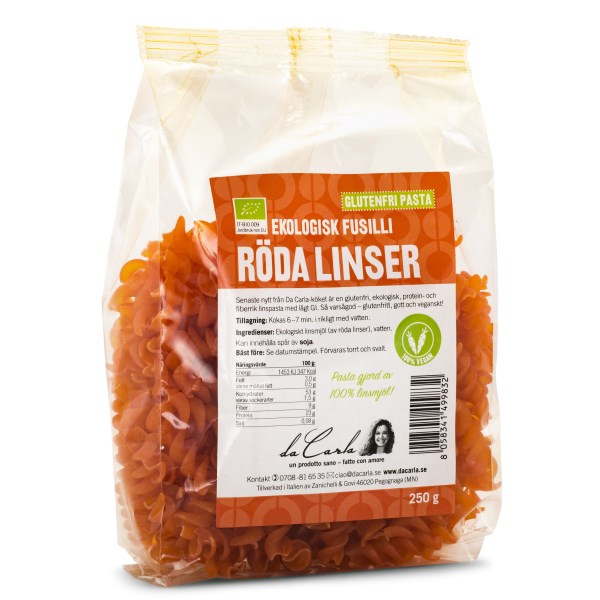 da Carla Pasta Röda Linser 250 g