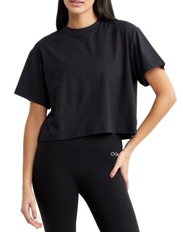 Miniatyrbild Drop Of Mindfulness Butter Soft Cropped Tee, L, Svart