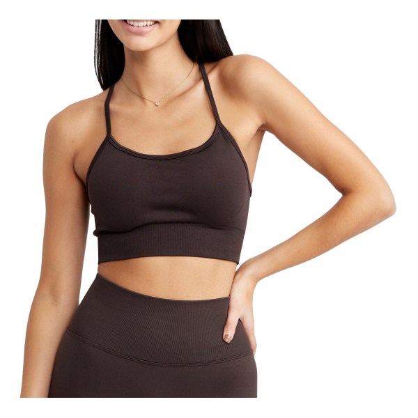 Drop Of Mindfulness Signature Seamless Bra, , Dark Brown | Träningskläder - Sport-BH | Gymkraft
