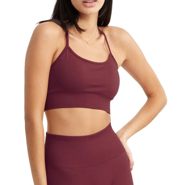 Drop Of Mindfulness Signature Seamless Bra, M, Ruby Wine | Träningskläder - Sport-BH | Gymkraft