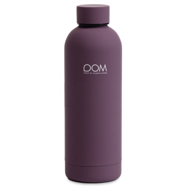Drop Of Mindfulness Water Bottle Matte, 500 ml, Dark Mauve | Träning & Tillbehör - Shakers, Vattenflaskor & Dosett | Gymkraft