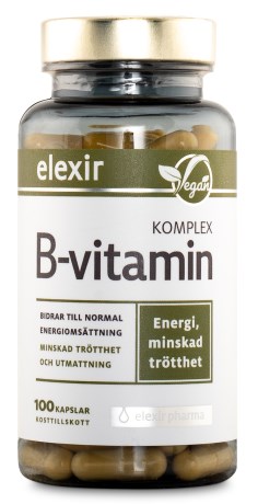 Miniatyrbild Elexir Pharma B-vitamin Komplex, 100 kaps
