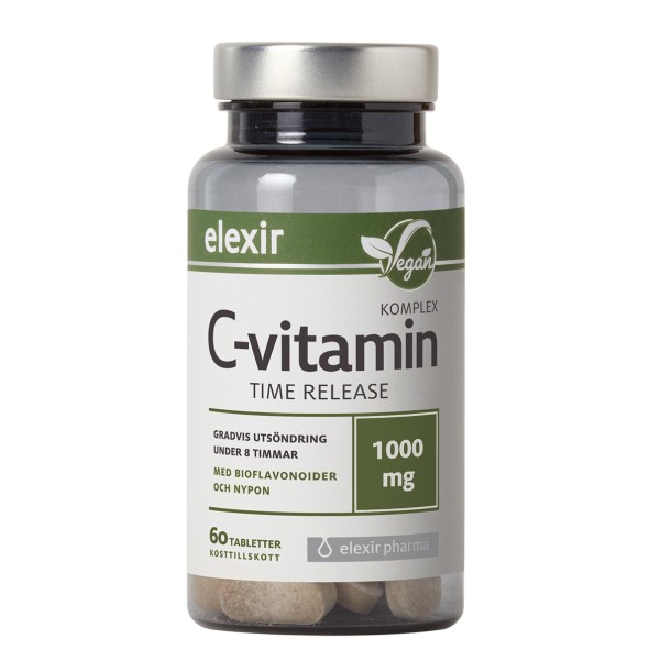 Elexir Pharma C-Vitamin Komplex Time Release, 60 tabl | Vitamin & Mineraltillskott - Vitaminer - C-vitamin | Gymkraft