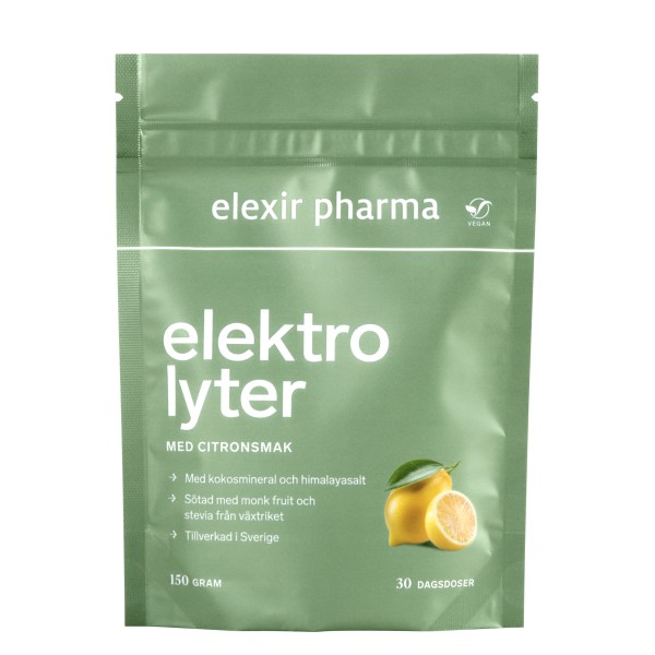 Elexir Pharma Elektrolyter, Citron, 150 g | Träningstillskott - Under Träning - Vätskeersättning | Gymkraft