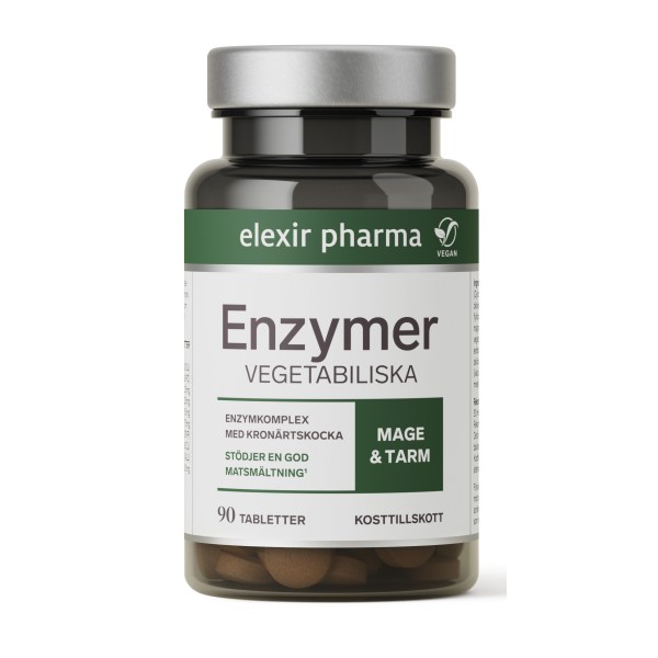 Elexir Pharma Enzymer, 90 tabl | Hälsa - Mage & Tarm - Matsmältning & Enzymer | Gymkraft