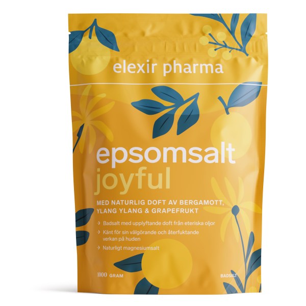 Elexir Pharma Epsomsalt med doft, 1000 g, Joyful | Träning & Tillbehör - Övriga Tillbehör - Kroppsvård & Hårvård | Gymkraft
