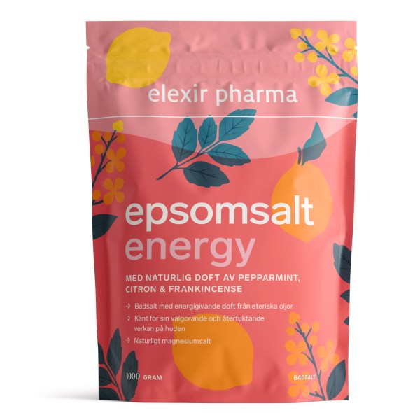 Elexir Pharma Epsomsalt med doft, 1000 g, Energy | Träning & Tillbehör - Övriga Tillbehör - Kroppsvård & Hårvård | Gymkraft