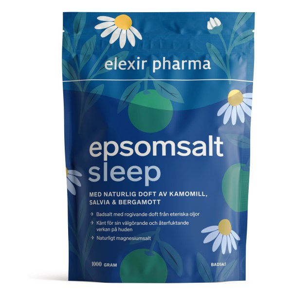 Elexir Pharma Epsomsalt med doft, 1000 g, Sleep | Träning & Tillbehör - Övriga Tillbehör - Kroppsvård & Hårvård | Gymkraft