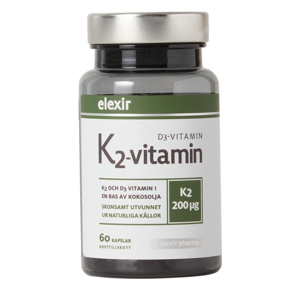 Elexir Pharma K2+D3, 60 kaps | Vitamin & Mineraltillskott - Vitaminer - K-vitamin | Gymkraft