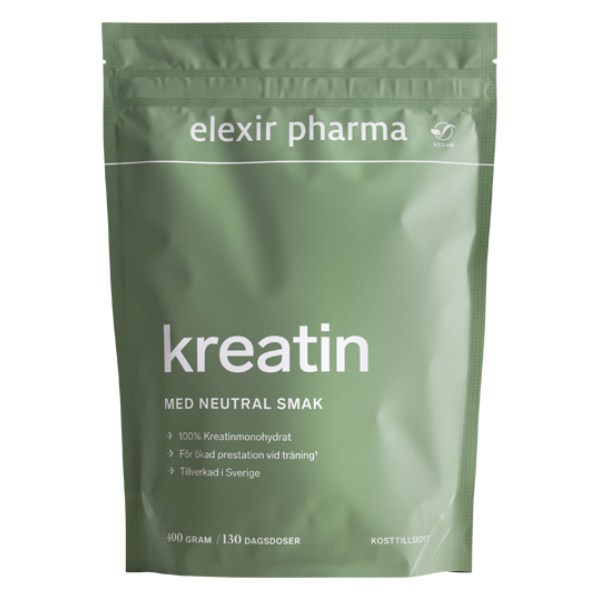 Elexir Pharma Kreatin, Naturell, 400 g | Träningstillskott - Före Träning - Kreatin | Gymkraft