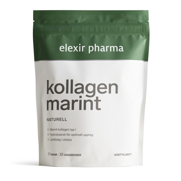 Elexir Pharma Marint Kollagenpulver, 175 g | Hälsa - Kollagen | Gymkraft