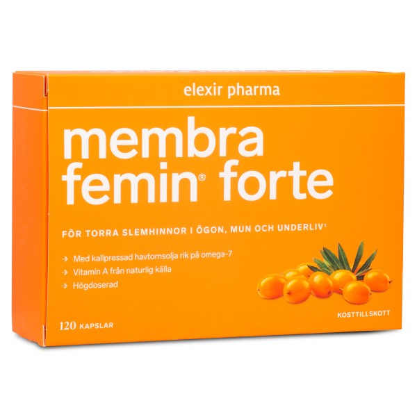 Elexir Pharma Membra Femin Forte , 120 kaps | Hälsa - Omega-fettsyror - Omega-7 | Gymkraft