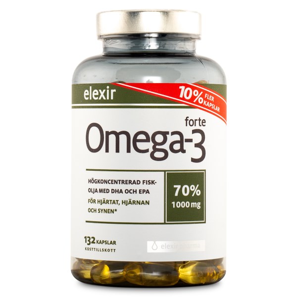 Elexir Pharma Omega-3 Forte, 132 kaps