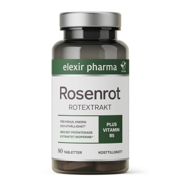 Elexir Pharma Rosenrot, 80 tabl | Träningstillskott - Före Träning - Adaptogener | Gymkraft