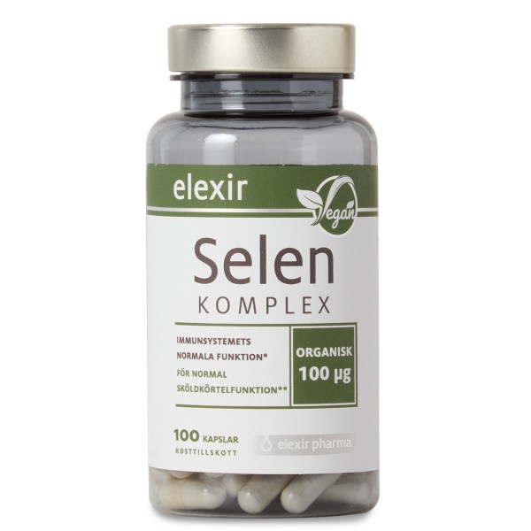 Elexir Pharma Selen Komplex, 100 kaps | Vitamin & Mineraltillskott - Mineraler - Selentillskott | Gymkraft