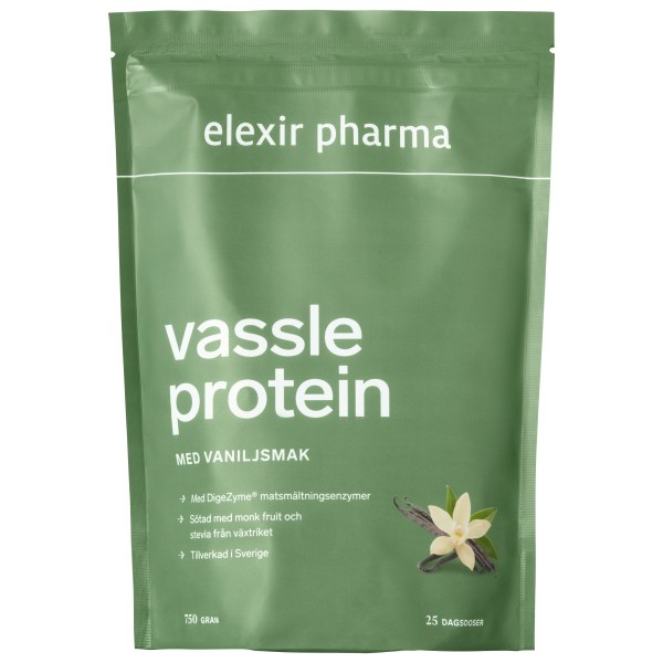 Elexir Pharma Vassleprotein, Vanilj, 750 g | Träningstillskott - Proteinpulver - Vassleprotein | Gymkraft