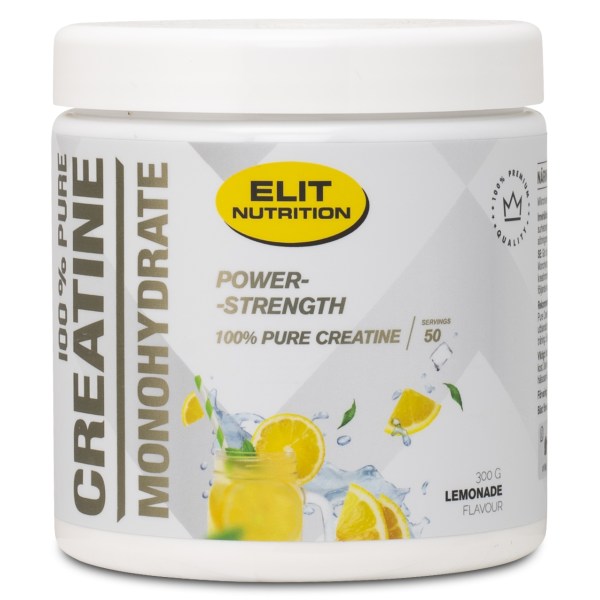 ELIT 100% Pure Creatine Monohydrate, Lemonad, 300 g | Träningstillskott - Före Träning - Kreatin | Gymkraft