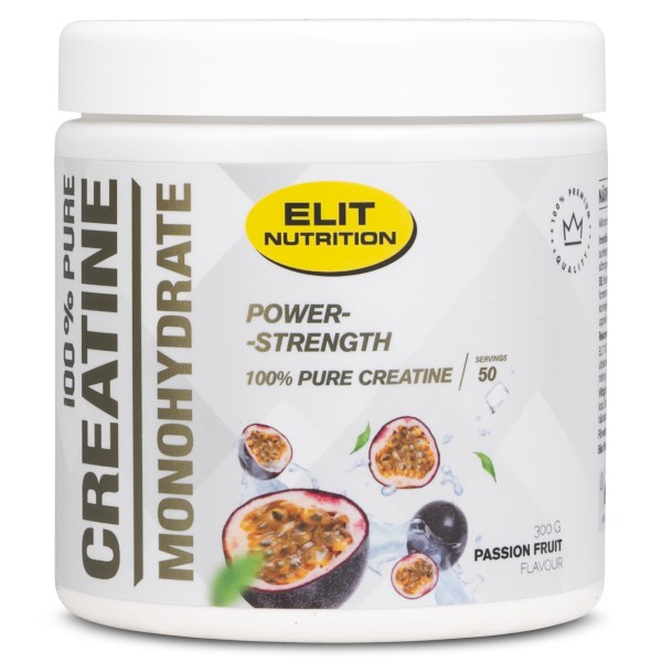 ELIT 100% Pure Creatine Monohydrate, Passion, 300 g | Träningstillskott - Före Träning - Kreatin | Gymkraft