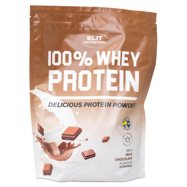 ELIT 100% Whey, Milk Chocolate, 900 g | Träningstillskott - Proteinpulver - Vassleprotein | Gymkraft