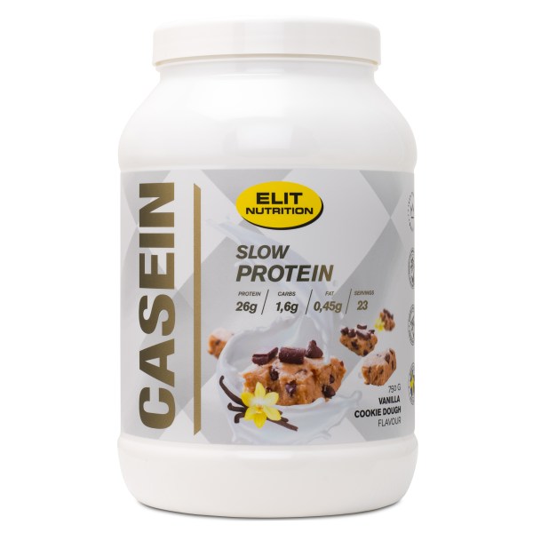 ELIT Casein, Vanilla Cookie Dough, 750 g | Träningstillskott - Proteinpulver - Kasein | Gymkraft