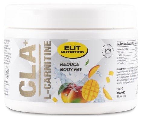 Miniatyrbild ELIT CLA+L-Carnitine Powder, Mango, 180 g